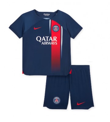 Paris Saint-Germain Replica Home Stadium Kit for Kids 2023-24 Short Sleeve (+ pants)